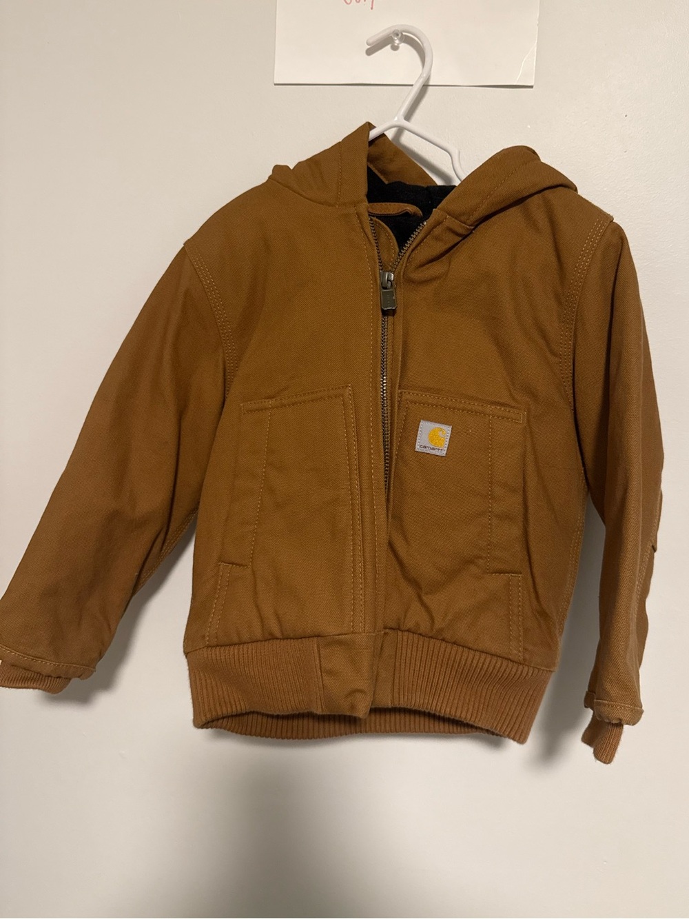 Carhartt Tan Brown Hooded Work Jacket
